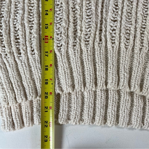 Free People Infinite V-Neck Sweater Chunky Cozy Cream Knit Women’s Size XS - Picture 9 of 14
